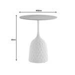Coffee table Kousien Inart white sintered stone D50x60cm - Слика 4