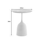 Coffee table Agrile Inart cream metal D50x60cm - Image 4