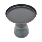 Coffee table Kunlo Inart black metal-black glass D50x53.5cm - Слика 2