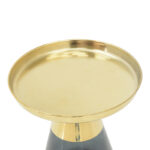 Coffee table Kunlo Inart gold chrome-black glass D50x53.5cm - Image 3