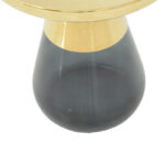 Coffee table Kunlo Inart gold chrome-black glass D50x53.5cm - Image 4