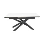 Table Ragemi  sintered stone-grey mdf-black metal 160-200x90x75cm - Слика 3