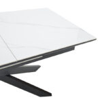 Table Ragemi  sintered stone-grey mdf-black metal 160-200x90x75cm - Слика 5