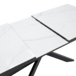 Table Ragemi  sintered stone-grey mdf-black metal 160-200x90x75cm - Слика 6