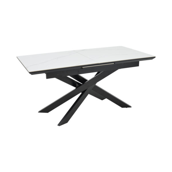 Table Ragemi  sintered stone-grey mdf-black metal 160-200x90x75cm