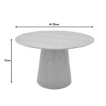 Table Kayano natural color mdf D120x72cm - Image 4