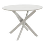Table Dammero grey mdf and grey metal leg D100x75cm