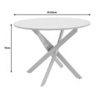 Table Dammero grey mdf and grey metal leg D100x75cm - Image 5