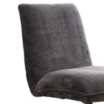 Rotating armchair Remona dark grey fabric-black metal 63x80x80εκ - Слика 6