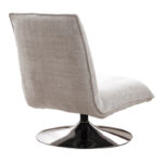 Rotating chair Remona cream fabric-chrome legs 63x80x80εκ - Слика 3