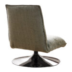 Rotating chair Remona green fabric-chrome legs 63x80x80εκ - Image 3