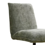 Rotating chair Remona green fabric-chrome legs 63x80x80εκ - Image 6