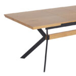Jessamy table expandable MDF 43mm in natural shade and metal leg black 160/200x90x76cm - Слика 3