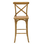 Bar stool Reid wood sonoma- brown rattan - Слика 4