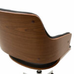 Fern office chair black pu - walnut wood 53x61x79/89cm - Слика 6