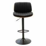 Bar stool Fern adjustable height PU black wenge metal black - Image 4