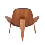 Armchair Vilma PU black- walnut plywood 90x73x75cm - Слика 3