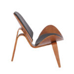 Armchair Vilma PU black- walnut plywood 90x73x75cm - Слика 5