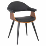 Armchair Austen PU black-leg walnut