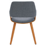 Armchair Allegra gray fabric-walnut legs - Image 2