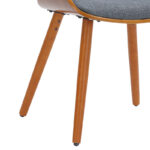 Armchair Allegra gray fabric-walnut legs - Image 6