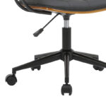 Manager office chair Endika with black pu - walnut wood - Слика 6