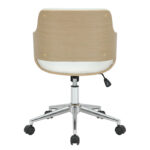 Manager office chair Fern PU white natural wood - Image 2