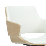 Manager office chair Fern PU white natural wood - Image 5