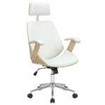 Director's office chair Fern PU white-plywood natural