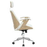 Director's office chair Fern PU white-plywood natural - Image 3