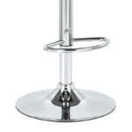 Bar stool Fern adjustable height PU white natural-metal chrome - Слика 6