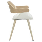 Armchair Valeria PU white-leg natural - Слика 4