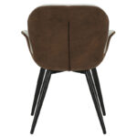 Danielle armchair beige brown fabric - black leg - Слика 2