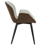 Danielle armchair beige brown fabric - black leg - Слика 3