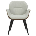 Danielle armchair beige brown fabric - black leg - Слика 4