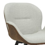 Danielle armchair beige brown fabric - black leg - Слика 5