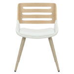 Chair Brody white pu- natural leg - Image 4