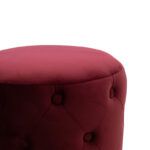 Cora stool dark red velvet - golden metal 40x40x42cm - Image 2
