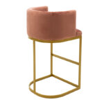 Bar stool Viv rotten apple velvet - golden metal 54x50x95cm - Слика 3