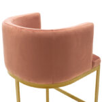 Bar stool Viv rotten apple velvet - golden metal 54x50x95cm - Слика 6