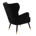 Armchair Lark in black velvet 65x74x90cm - Слика 2