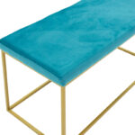 Odin stool blue velvet - golden metal 99x45x49cm - Слика 3