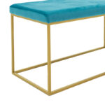 Odin stool blue velvet - golden metal 99x45x49cm - Слика 4