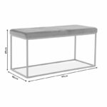 Odin stool blue velvet - golden metal 99x45x49cm - Слика 5