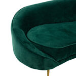 3 seater sofa Amora dark green velvet - golden metal 180x81x77cm - Image 4