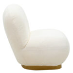 Armchair Rosalie fabric bucle cream-golden 85x82x77cm - Image 3