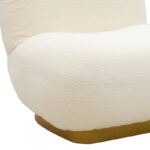 Armchair Rosalie fabric bucle cream-golden 85x82x77cm - Image 6