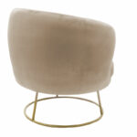 Armchair Rony velvet beige 78x75x82cm - Image 2