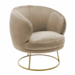 Armchair Rony velvet beige 78x75x82cm