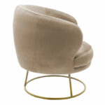 Armchair Rony velvet beige 78x75x82cm - Image 3
